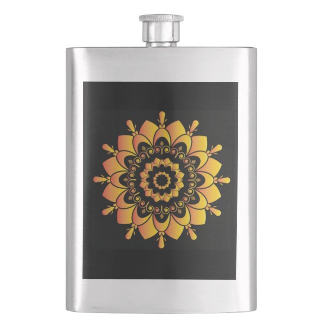 Cantil Desenho de Mandala Única Dourada-95748 (Frente)
