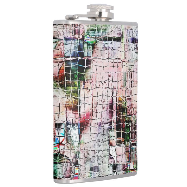 Cantil Desenho estranho, de cor russa, sob juta de abstra (Direita)