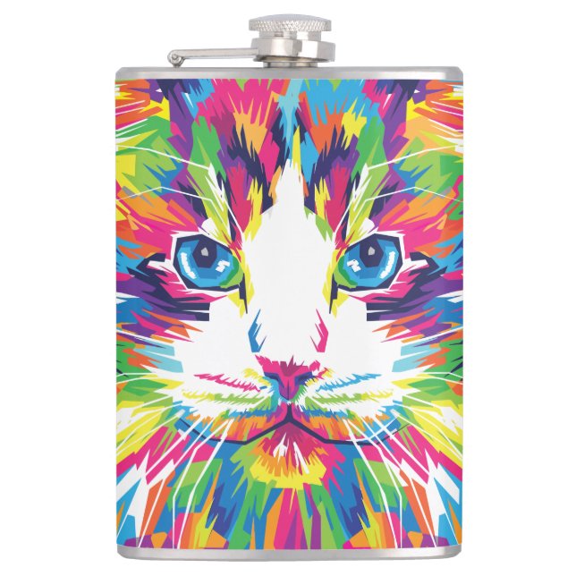 Cantil Desenho Geométrico Prismático de Rosto de Gato-324 (Frente)