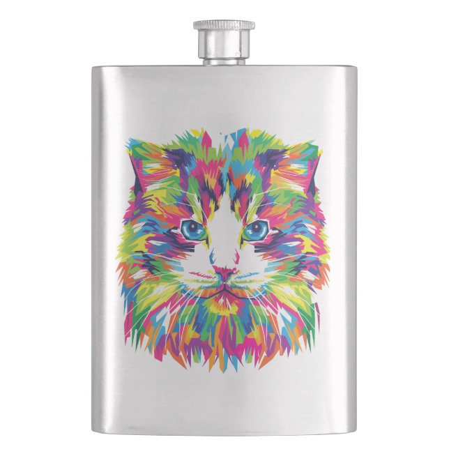 Cantil Desenho Geométrico Prismático de Rosto de Gato-324 (Frente)