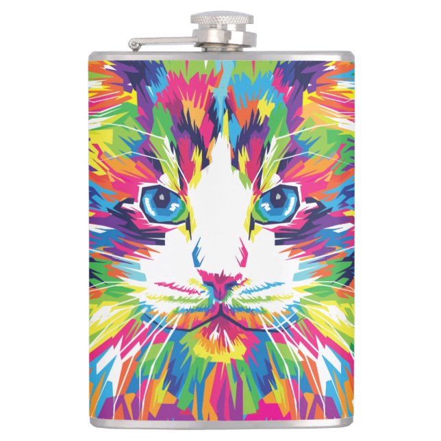 Cantil Desenho Geométrico Prismático de Rosto de Gato-324 (Frente)