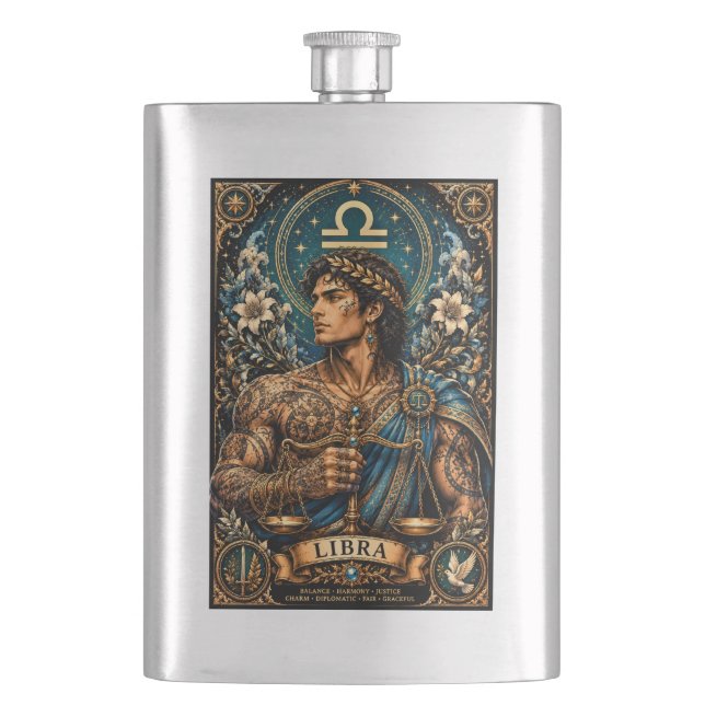 Cantil Desenho Libra do Zodíaco Masculino Celestial (Frente)