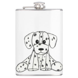 Cantil Desenho simples de um cão dalmata de pelúcia em pr