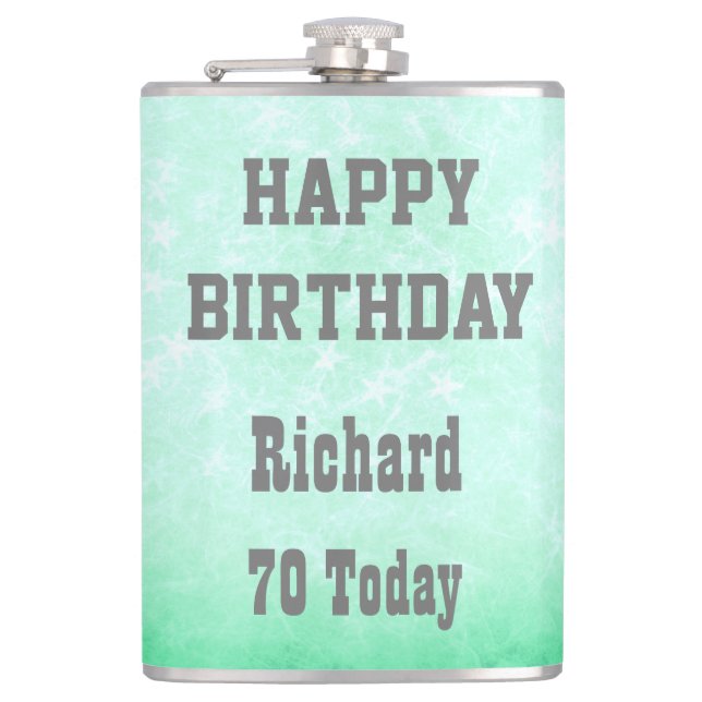 Cantil Design de aniversário de 70 feliz personalizado (Frente)