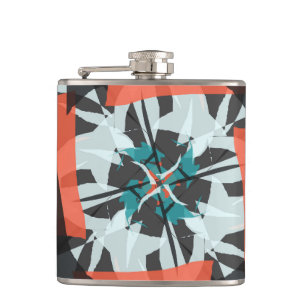 Cantil Design de Azulejo de fiação em laranja, preto e aq
