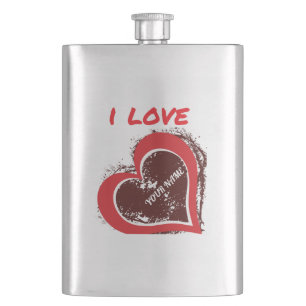 Cantil Design de Coração de Amor Grunge Editável – Adicio