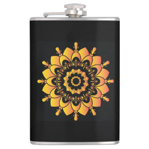 Cantil Design de Mandala Única Dourada-95748