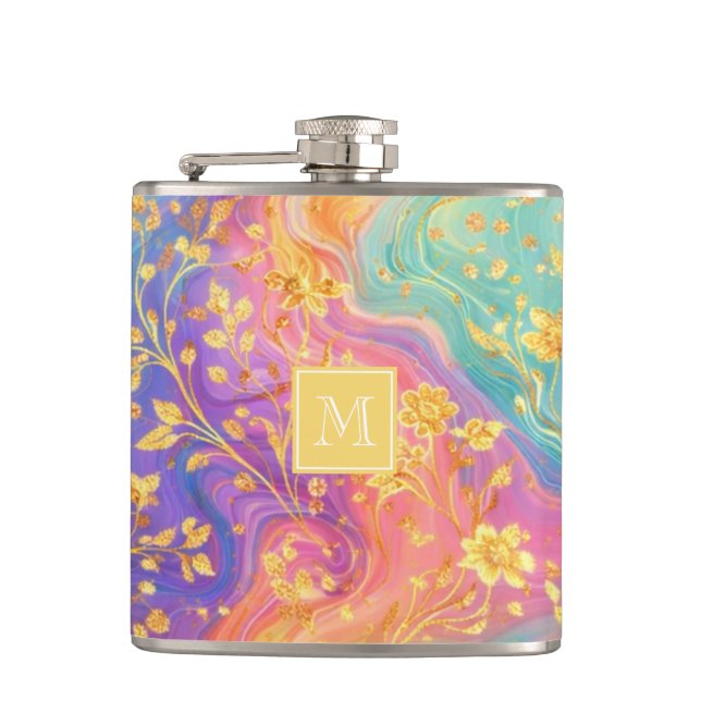 Cantil Design de Monograma Floral Abstrato Moderno com Br (Frente)