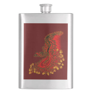 Cantil Design de ouro e vermelho do Dragão da China