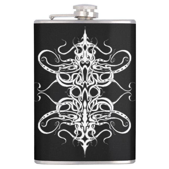 Cantil Design de Tatuagem Tribal Abstrato a Preto e Branc (Frente)