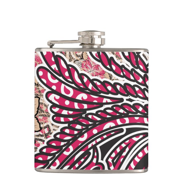 Cantil Design decorativa com vermelho vívido e alfinete (Frente)