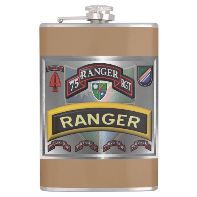 Cantil Design do 75º Regimento Ranger emoldurado (Frente)