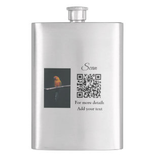 Cantil Detalhes simples do nome do animal código QR adici