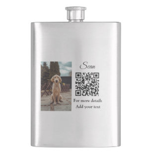 Cantil Detalhes simples do nome do animal código QR adici