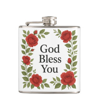 Cantil Deus Abençoe Você Rosa Floral Religiosa