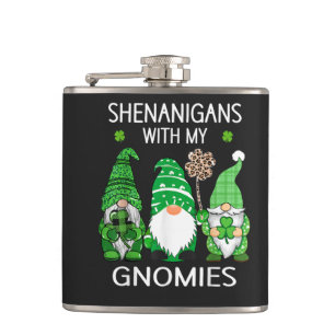 Cantil Dia de São Patrício Shamrock Sortudo Gnomos Leopar