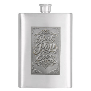 Cantil Dia dos Pais Frasco de Aço Inoxidável 8 oz