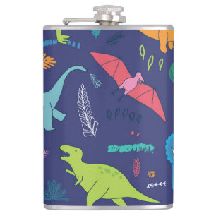 Cantil Dinossauros Palms Padrão de Vintagem Tropical