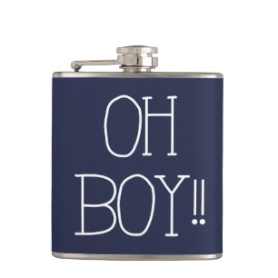 Cantil divertido, magro branco OH BOY!! letras  
