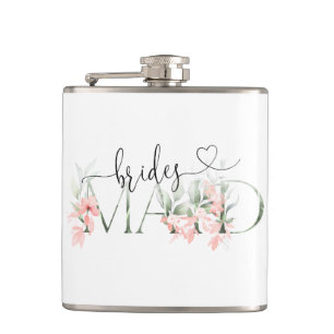 Cantil Donativos de Bridesmaid Flask Floral Festas de cas