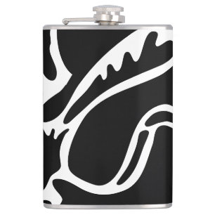Cantil Doodle Abstrato Preto e Branco 4 de 8