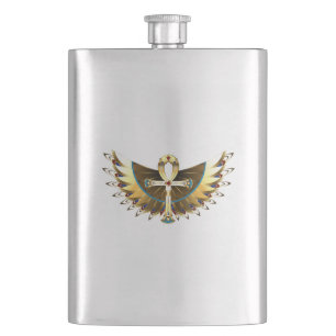 Cantil Dourada Ankh com Asas