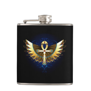 Cantil Dourada Ankh com Asas