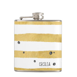 Cantil Douradas faixas e pontos pretos Painel de padrões