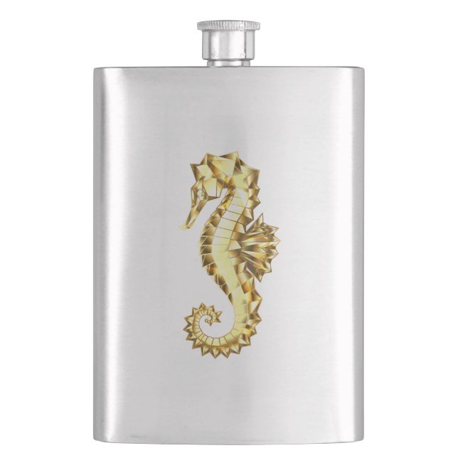 Cantil Dourado Cavalo de Mar Poligonal (Frente)