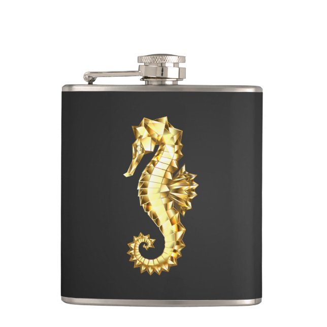 Cantil Dourado Cavalo de Mar Poligonal (Frente)