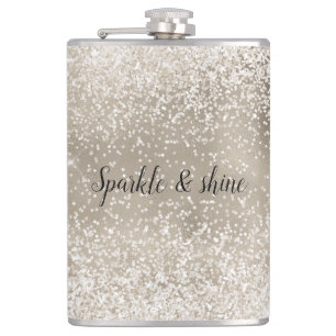 Cantil Dourado Champanhe Branco Glitzy Glitter