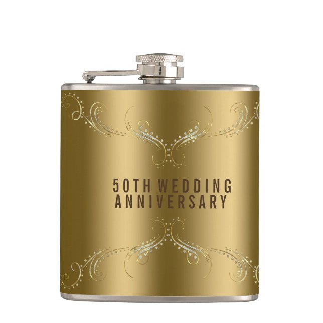 Cantil Dourado e brilhante Quadro Floral Sobre Dourado (Frente)