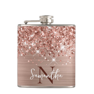 Cantil Dourado Rosa Espelhado Monograma Glam