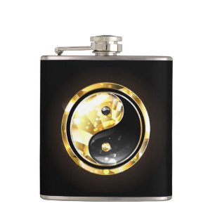 Cantil Dourado Yin Yang a preto