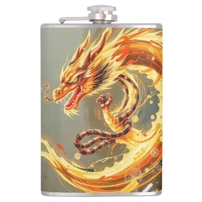 Cantil Dragão Amarelo Dourado (Frente)