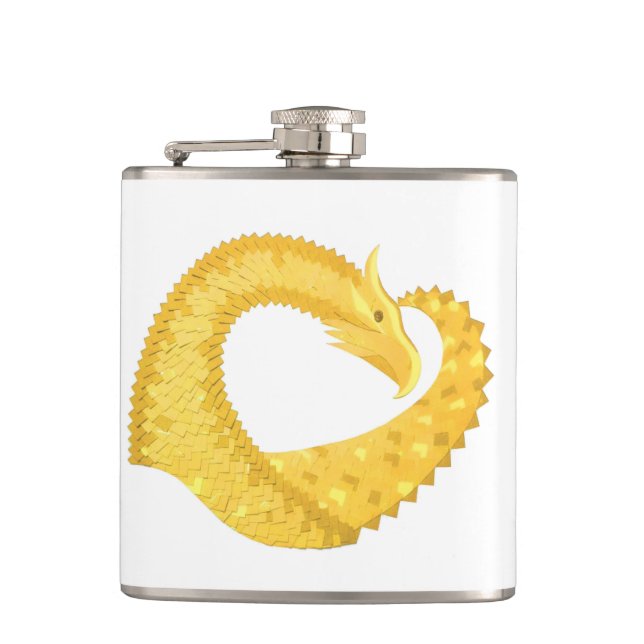 Cantil Dragão amarelo no branco (Frente)