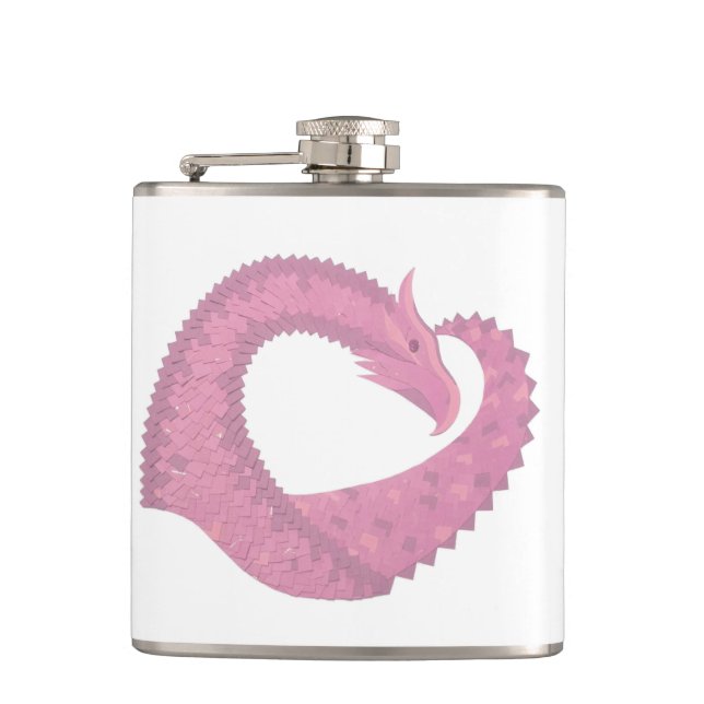 Cantil Dragão cor-de-rosa em branco (Frente)