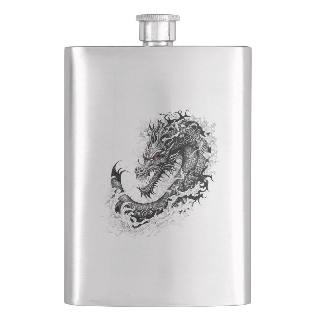 Cantil Dragon Fantasy Wild Animal Illustration Art Tattoo (Frente)