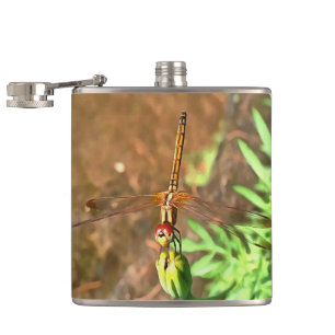 Cantil Dragonfly Artística Descendo Na Cabeça Da Flor