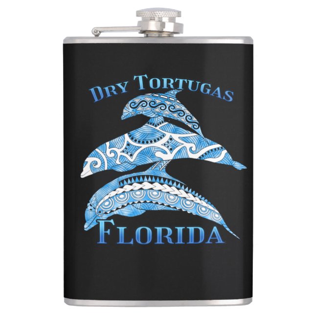 Cantil Dry Tortugas Flórida Chaves de Vacinação Golfinhos (Frente)