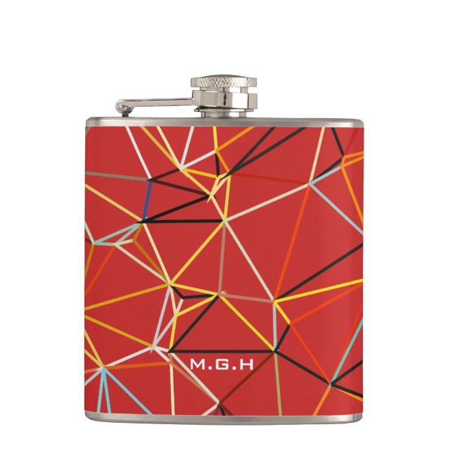 Cantil Dynamic Red Abstract Geometric Monogram (Frente)