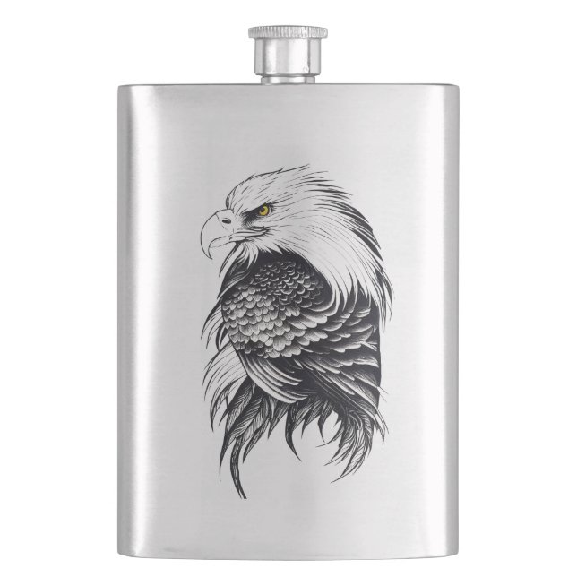 Cantil Eagle Wild Animal Nature Illustration Art Tatuagem (Frente)