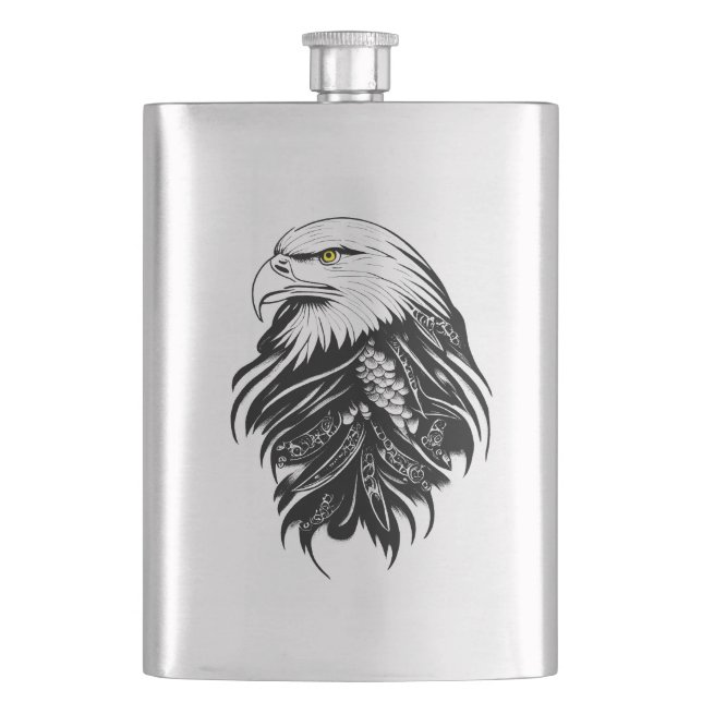 Cantil Eagle Wild Animal Nature Illustration Art Tatuagem (Frente)