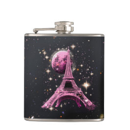 Cantil Eiffel Tower Night Moon          