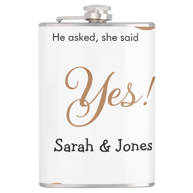 Cantil Ele perguntou ela disse sim noivado simples minima (Frente)