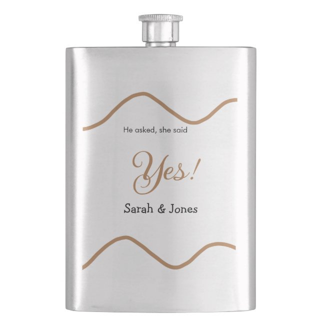 Cantil Ele perguntou ela disse sim noivado simples minima (Frente)