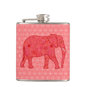 Cantil Elefante da flor - vermelho escuro e coral
