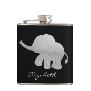 Cantil Elefante de relva de prata, preto - personalizado