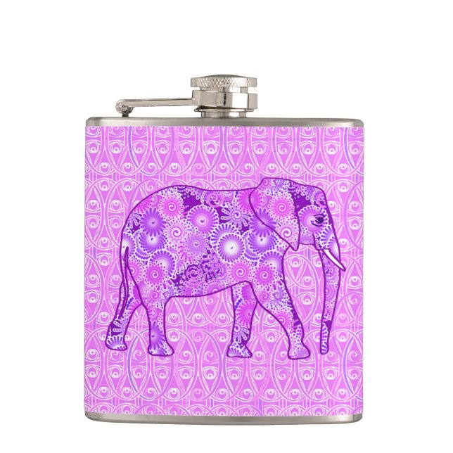 Cantil Elefante do redemoinho do Fractal - roxo e (Frente)