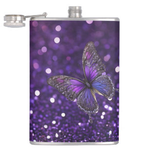 Cantil Elegância Encantadora: A Borboleta Roxa Sparkle
